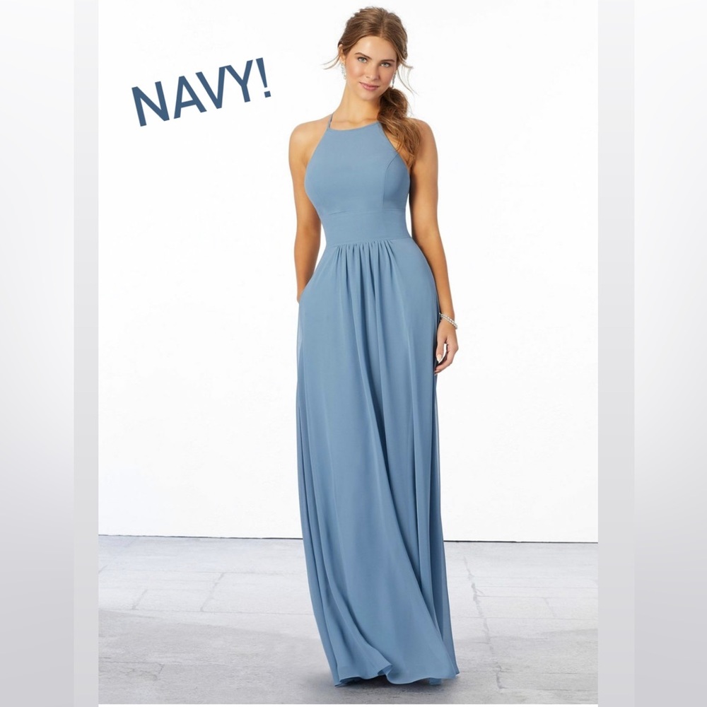 Navy blue Formal Bridesmaid Dress